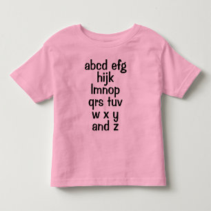 Alphabet Song Toddler Girl's T-Shirt