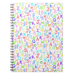 Alphabet Soup (on white) Notebook