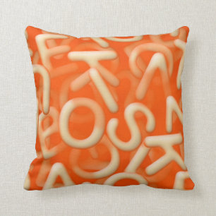 Alphabet soup pillow