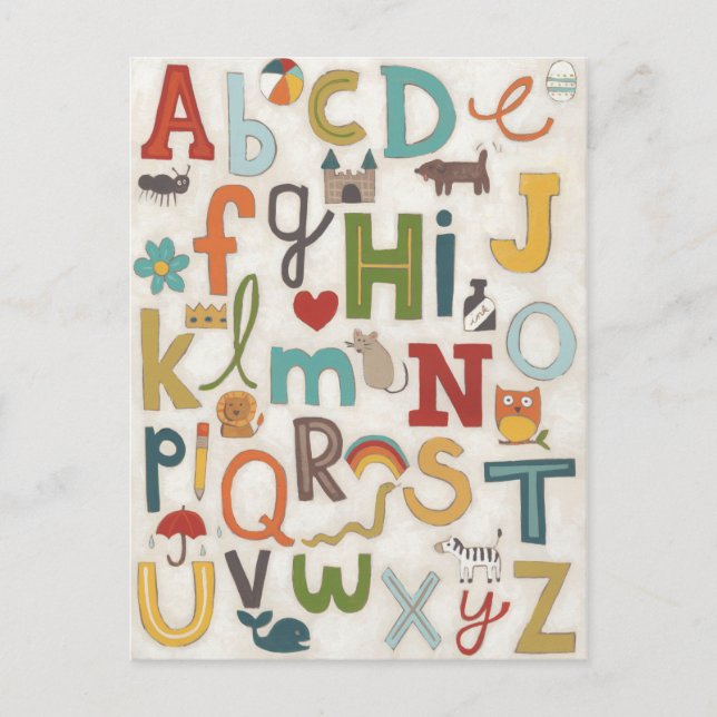 Alphabet Soup Postcard (Front)