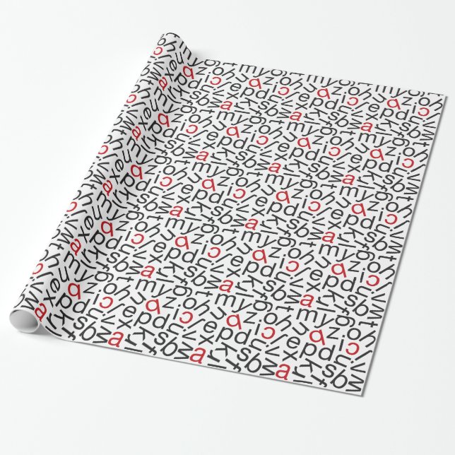 Alphabet Soup Wrapping Paper (Unrolled)