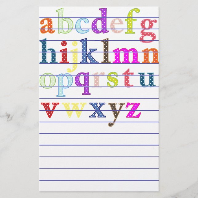 Alphabet Stationery (Front)