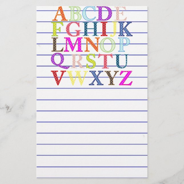 Alphabet Stationery (Front)