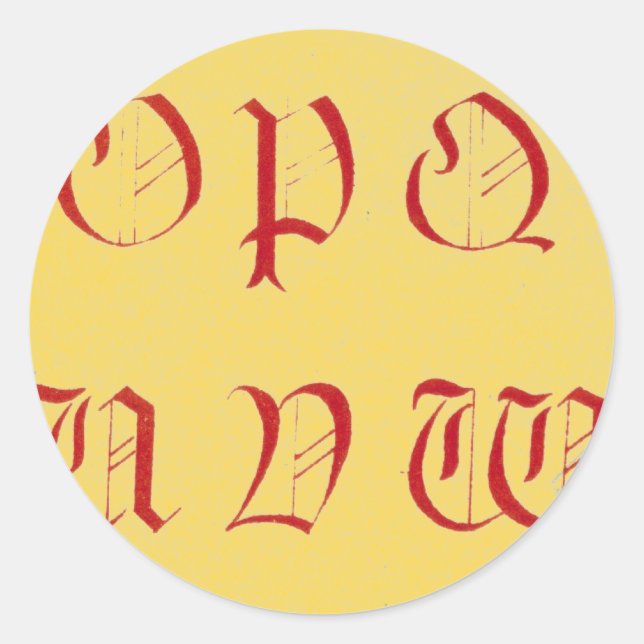 Alphabet Sticker (Front)