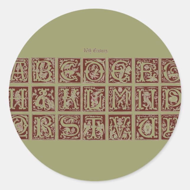 Alphabet Sticker (Front)