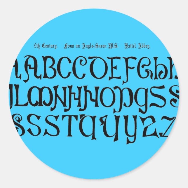 Alphabet  Sticker (Front)