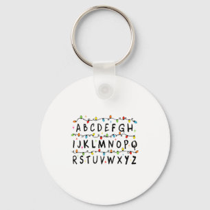 Alphabet Stranger Christmas 2025 Lights Boys Girls Key Ring
