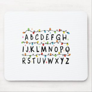 Alphabet Stranger Christmas 2025 Lights Boys Girls Mouse Mat