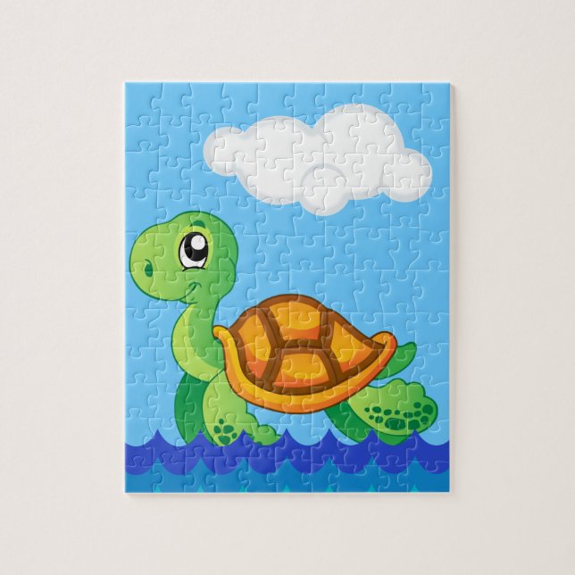 Alphabet T For Turtle Puzzle With Gift Box (Vertical)