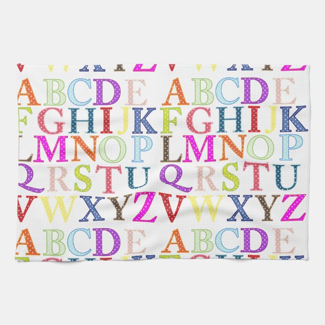 Alphabet Tea Towel (Horizontal)