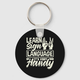 Alphabet Teacher American Sing Language Its Very H Key Ring