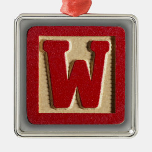 Alphabet Toy Block W Metal Tree Decoration