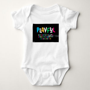 Alphabet uniqe design Baby Jersey Bodysuit