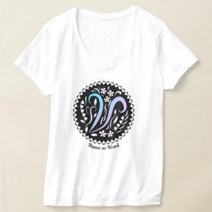 Alphabet V Monogram Handwritting T-Shirt