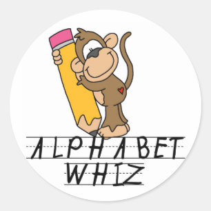 Alphabet Whiz Classic Round Sticker