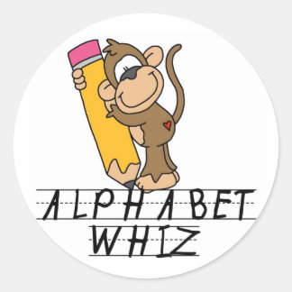 Alphabet Whiz Classic Round Sticker