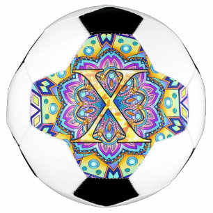 Alphabet X mandala Football