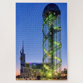Alphabetic Tower Jigsaw Puzzle