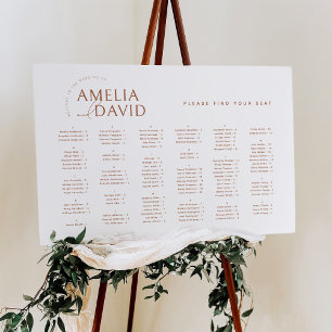 Alphabetical Modern Find Your Seat Seating Chart