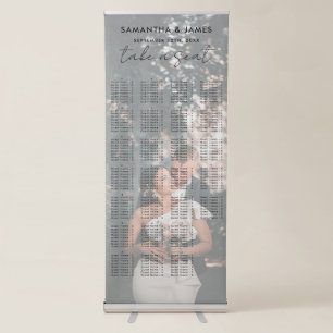 Alphabetical Wedding Photo DIY Seating Chart Retractable Banner