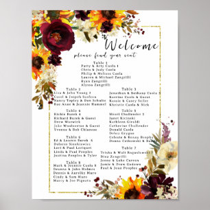 Alphabetical Wedding Seating Chart