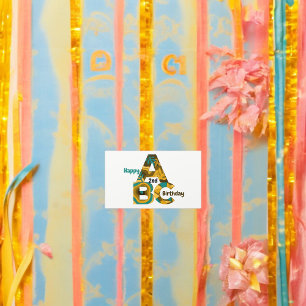Alphabets Birthday  Rectangular Sticker