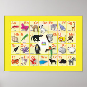 Alphabets: My ABC with 26 animals Poster