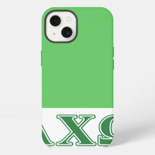 Alphi Chi Omega Green Letters iPhone 13 Case