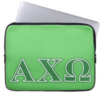 Alphi Chi Omega Green Letters