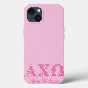 Alphi Chi Omega Pink Letters iPhone 13 Case