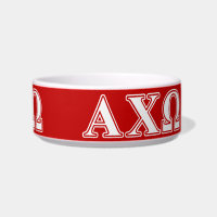 Alphi Chi Omega White and Red Letters