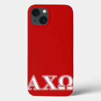 Alphi Chi Omega White and Red Letters