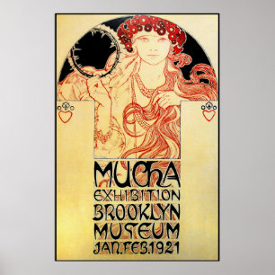 Alphones ( Alfons ) Mucha 1921 Exhibit Poster