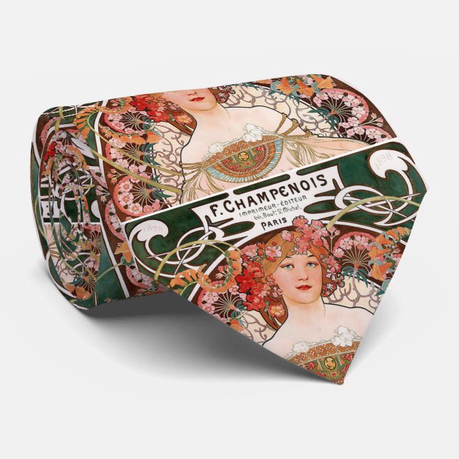 Alphons Mucha ,“ Reverie ” Tie (Rolled)