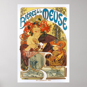 Alphonse (Alfons) Mucha:  Bieres de la Meuse  (2) Poster