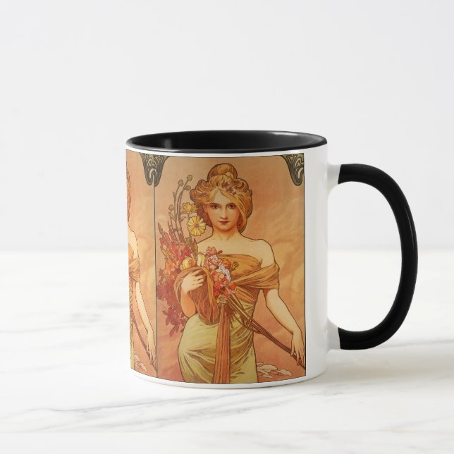Alphonse (Alfons) Mucha  Bouquet Mug (Right)