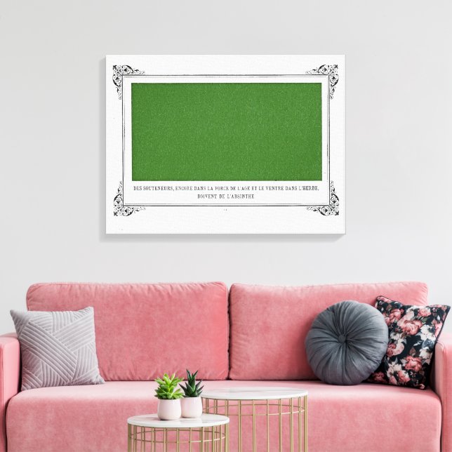 Alphonse Allais, April Fools, Green, Abstract Art Canvas Print (Insitu(LivingRoom))