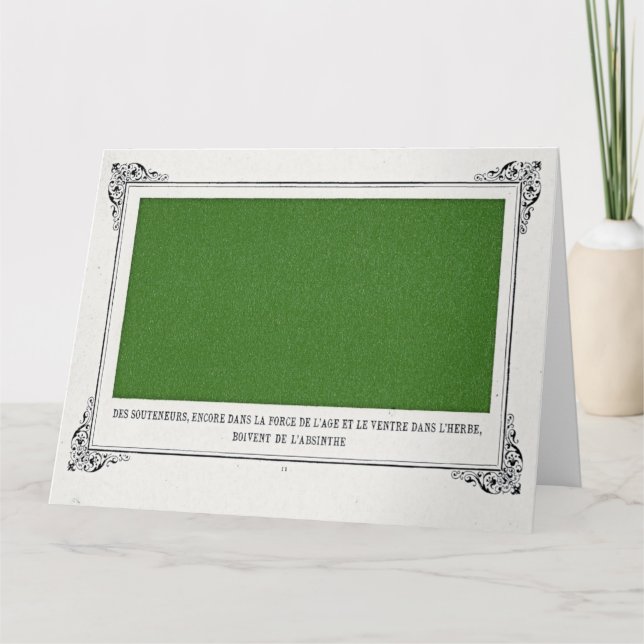 Alphonse Allais, April Fools, Green, Abstract Art Card (Front)