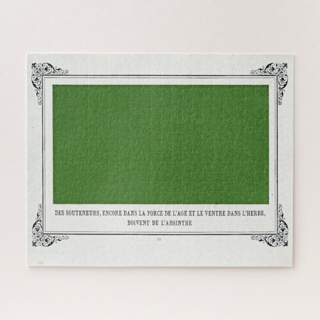 Alphonse Allais, April Fools, Green, Abstract Art Jigsaw Puzzle (Horizontal)