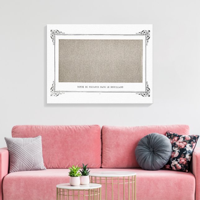 Alphonse Allais, April Fools, Grey, Abstract Art Canvas Print (Insitu(LivingRoom))