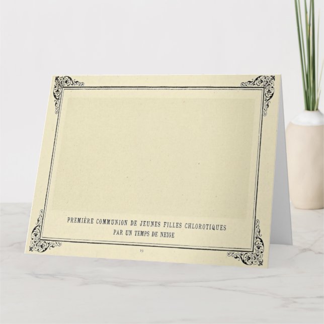 Alphonse Allais, April Fools, White, Abstract Art Card (Front)