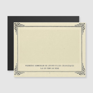 Alphonse Allais, April Fools, White, Abstract Art Magnetic Invitation