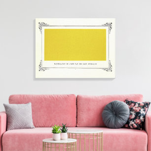 Alphonse Allais, April Fools, Yellow, Abstract Art Canvas Print