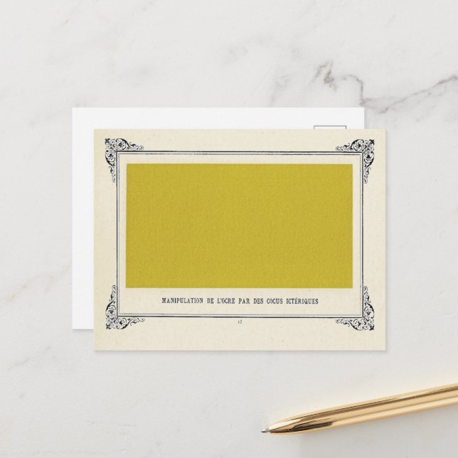 Alphonse Allais, April Fools, Yellow, Abstract Art Postcard (Front/Back In Situ)