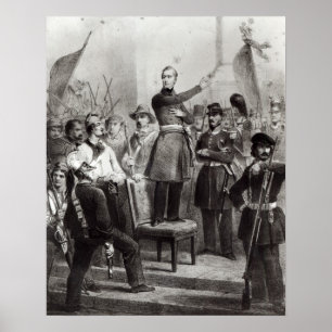 Alphonse de Lamartine at the Town Hall Poster