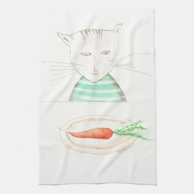 Alphonse le Chat  Tea Towel (Vertical)