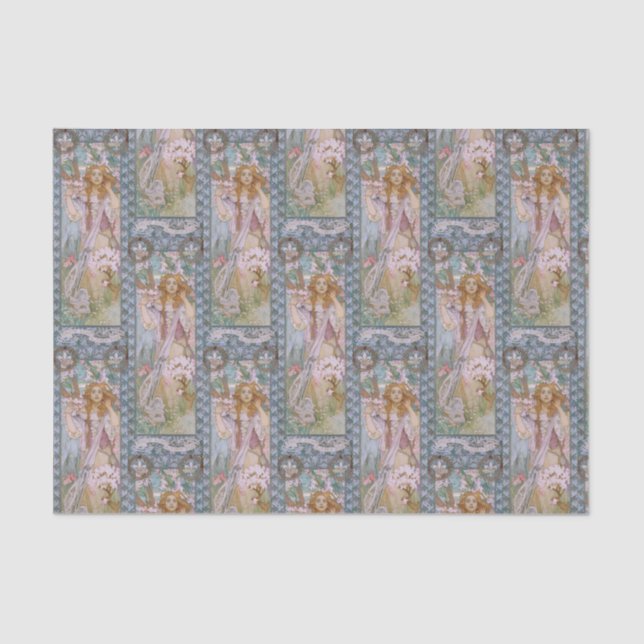 Alphonse Maria Mucha - Art Nouveau DIY Tissue Paper (Front)