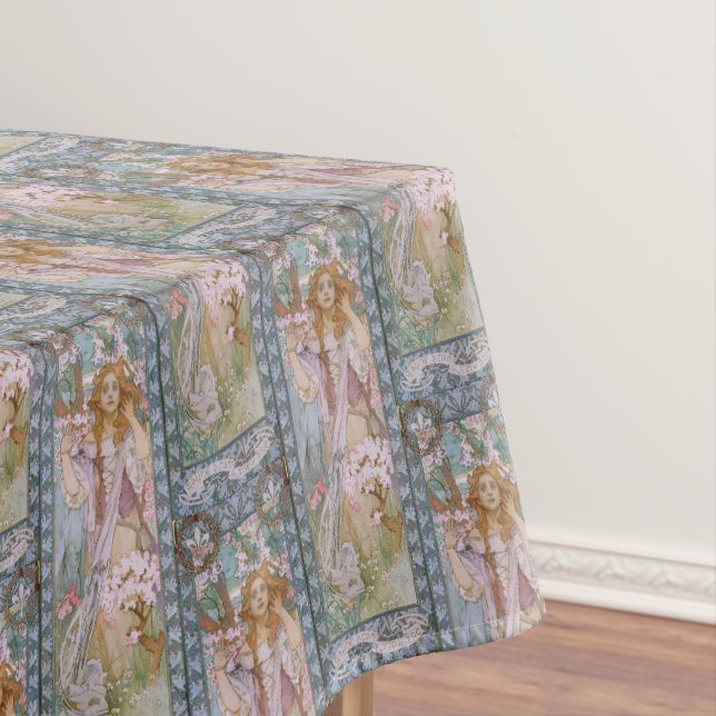 Alphonse Maria Mucha – Art Nouveau Tablecloth (In Situ)