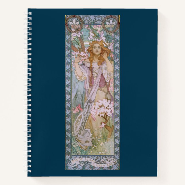 Alphonse Maria Mucha – Jeanne d'Arc Jugendstil Art Notebook (Front)