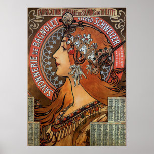 Alphonse Maria Mucha - Savonnerie De Bagnolet Poster